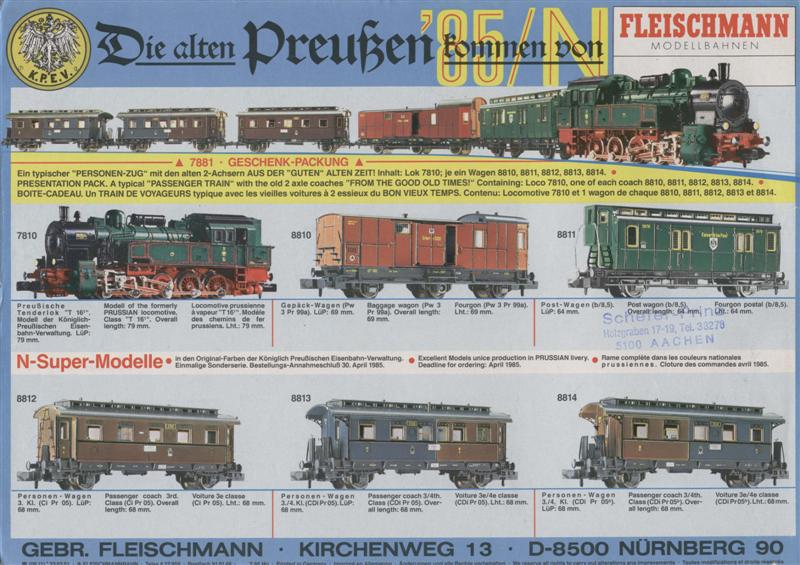 Catalogue Fleischmann 1986/87 - Modélisme Ferroviaire - Occasion